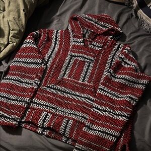 Cozy Red and Black Patterned Men's Sweater